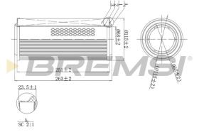 BREMSI FA1140 - AIR FILTER VW, AUDI, SEAT