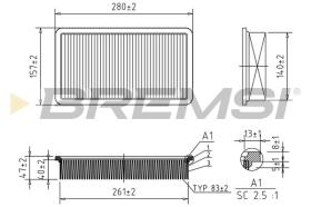 BREMSI FA1152 - AIR FILTER FIAT