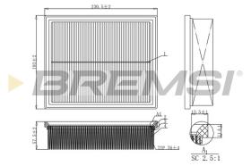 BREMSI FA1153 - AIR FILTER RENAULT