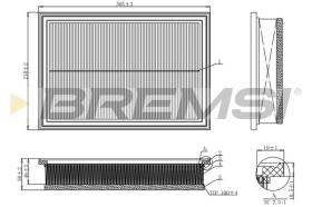 BREMSI FA1158 - AIR FILTER FORD, VW, SEAT