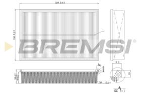 BREMSI FA1161 - AIR FILTER VOLVO