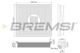 BREMSI FA1163 - AIR FILTER CHRYSLER, DODGE