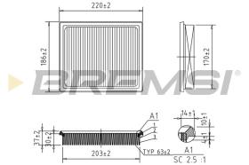 BREMSI FA1165 - AIR FILTER TOYOTA, LEXUS