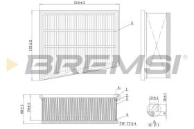 BREMSI FA1166 - AIR FILTER RENAULT