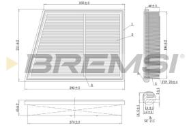 BREMSI FA1168 - AIR FILTER BMW, MINI