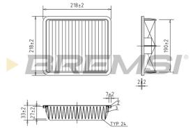 BREMSI FA1170 - AIR FILTER SUBARU