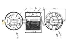 BREMSI FA1175 - AIR FILTER AUDI