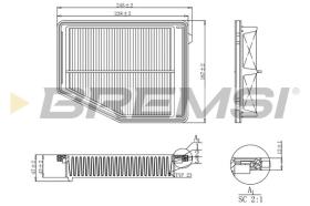 BREMSI FA1180 - AIR FILTER HONDA