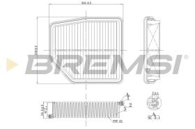 BREMSI FA1183 - AIR FILTER SUZUKI