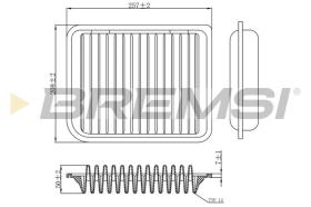 BREMSI FA1186 - AIR FILTER PEUGEOT, CITROEN