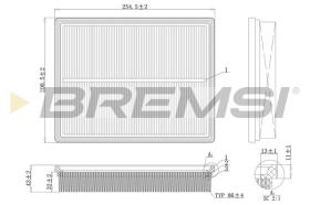 BREMSI FA1188 - AIR FILTER KIA