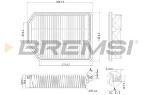 BREMSI FA1189 - AIR FILTER KIA