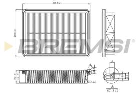 BREMSI FA1192 - AIR FILTER HYUNDAI