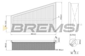 BREMSI FA1197 - AIR FILTER MERCEDES-BENZ, INFINITI