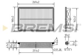 BREMSI FA1199 - AIR FILTER MAZDA