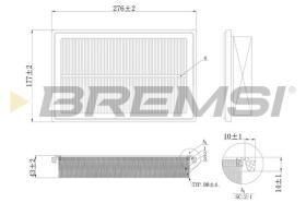 BREMSI FA1206 - AIR FILTER MERCEDES-BENZ