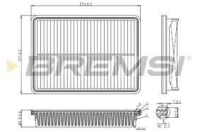 BREMSI FA1207 - AIR FILTER KIA, HYUNDAI