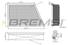 BREMSI FA1210 - AIR FILTER LAND ROVER, JAGUAR