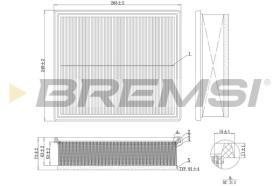 BREMSI FA1216 - AIR FILTER RENAULT, NISSAN, OPEL