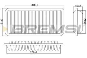 BREMSI FA1221 - AIR FILTER MAZDA