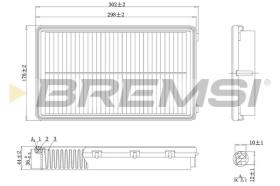 BREMSI FA1222 - AIR FILTER KIA, HYUNDAI