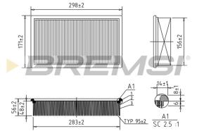 BREMSI FA1223 - AIR FILTER JAGUAR