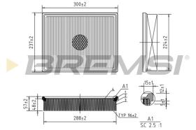 BREMSI FA1224 - AIR FILTER SSANGYONG