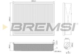 BREMSI FA1225 - AIR FILTER JEEP, DODGE