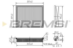 BREMSI FA1226 - AIR FILTER FIAT, ALFA ROMEO