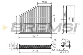 BREMSI FA1228 - AIR FILTER BMW, ALPINA