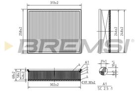 BREMSI FA1230 - AIR FILTER VW