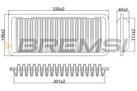 BREMSI FA1233 - AIR FILTER TOYOTA