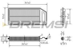 BREMSI FA1235 - AIR FILTER HONDA