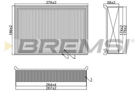 BREMSI FA1241 - AIR FILTER VW, SKODA, SEAT