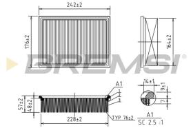 BREMSI FA1243 - AIR FILTER ROVER