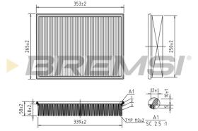 BREMSI FA1246 - AIR FILTER MERCEDES-BENZ, VW