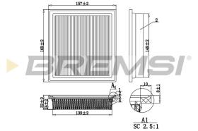 BREMSI FA1247 - AIR FILTER NISSAN