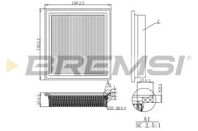 BREMSI FA1248 - AIR FILTER NISSAN