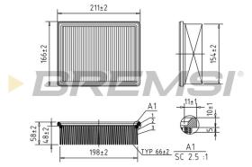 BREMSI FA1249 - AIR FILTER OPEL