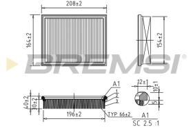 BREMSI FA1250 - AIR FILTER OPEL