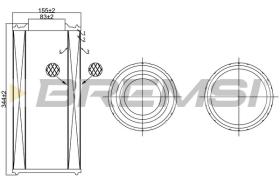 BREMSI FA1255 - AIR FILTER IVECO