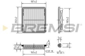 BREMSI FA1257 - AIR FILTER DAEWOO