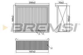 BREMSI FA1262 - AIR FILTER PEUGEOT, CITROEN