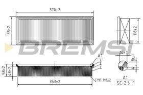 BREMSI FA1265 - AIR FILTER VW, SEAT