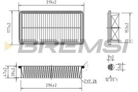 BREMSI FA1267 - AIR FILTER MAZDA