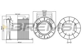 BREMSI FA1268 - AIR FILTER AUDI