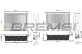 BREMSI FA1270 - AIR FILTER VW, SEAT