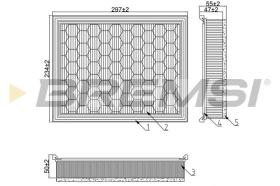 BREMSI FA1274 - AIR FILTER CADILLAC, SAAB