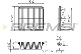 BREMSI FA1276 - AIR FILTER SUZUKI