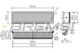 BREMSI FA1277 - AIR FILTER PEUGEOT, CITROEN